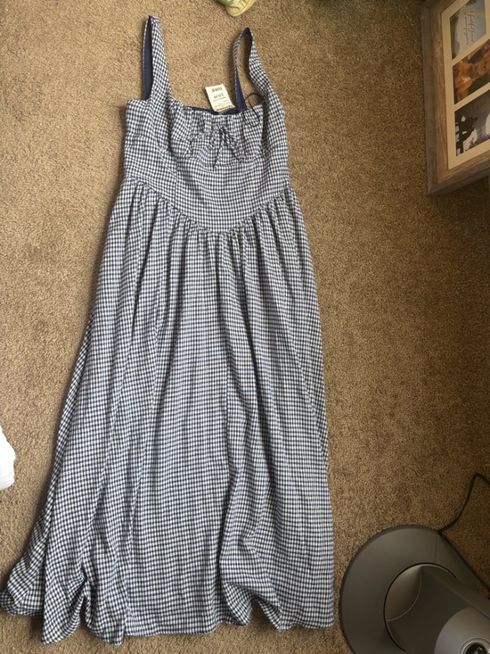 Dresses & Skirts - Blue and White Gingham Maxi Dress (if not sold donating on 4/25)